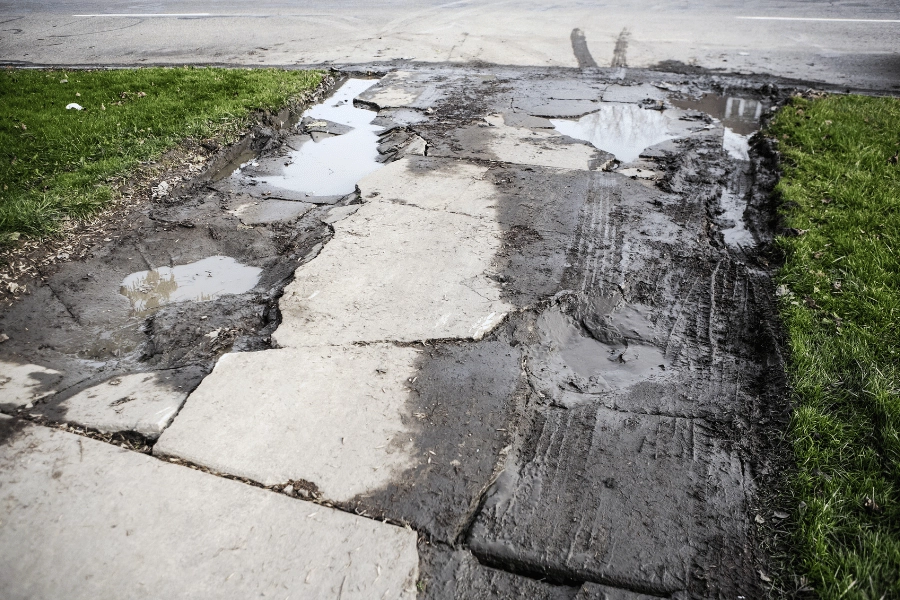 Cracked Driveway